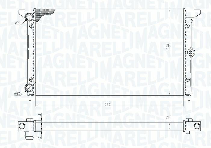 Articolo 1XPD2 - RADIATORE VW SHARAN-ALHAMBRA-GALAXY
