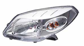 Articolo 2129X - FARO SX H4 PRED REG ELETT DACIA SANDERO 01/08> PARAB CROM