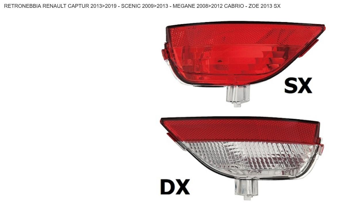 Articolo 47WRN - FANALE P/SX RETRON REN SCENIC 03/09> CAPTUR 02/13> ZOE 06/19>