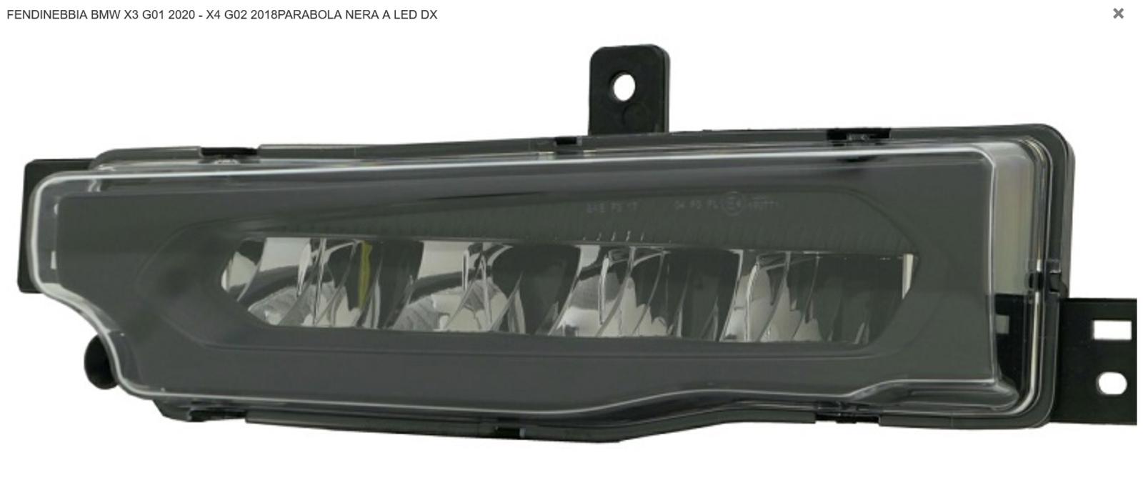 Articolo 740DK - FEND DX A LED BMW X3 G01 01/18>/BMW X4 G02 04/18> P NERA