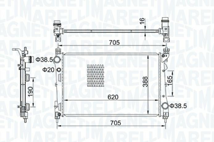 Articolo 7BD91 - RADIATORE FIAT DOBLO  (263) 1.3 MJT