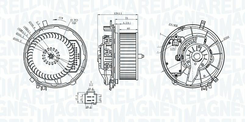 Articolo 7ZQCF - VENTOLA ABITACOLO AUDI A3 (8V1, 8VK)-SEAT-SKODA-VW-