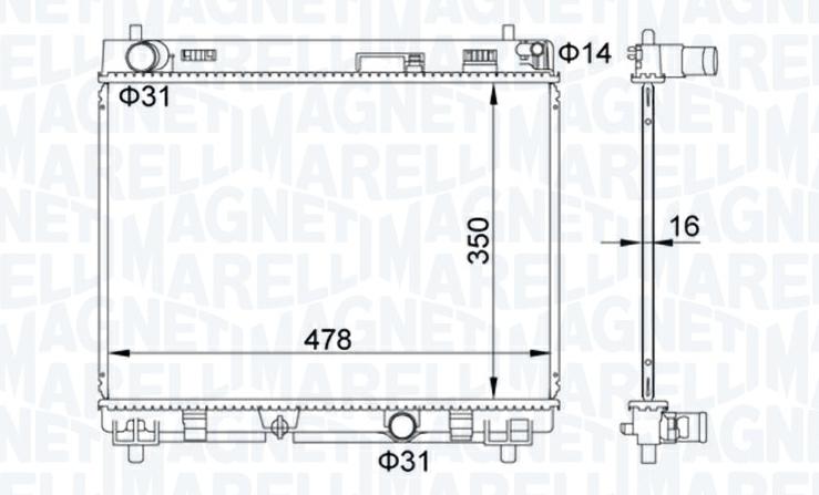 Articolo 88MQ6 - RADIATORE TOYOTA YARIS (_P13_)