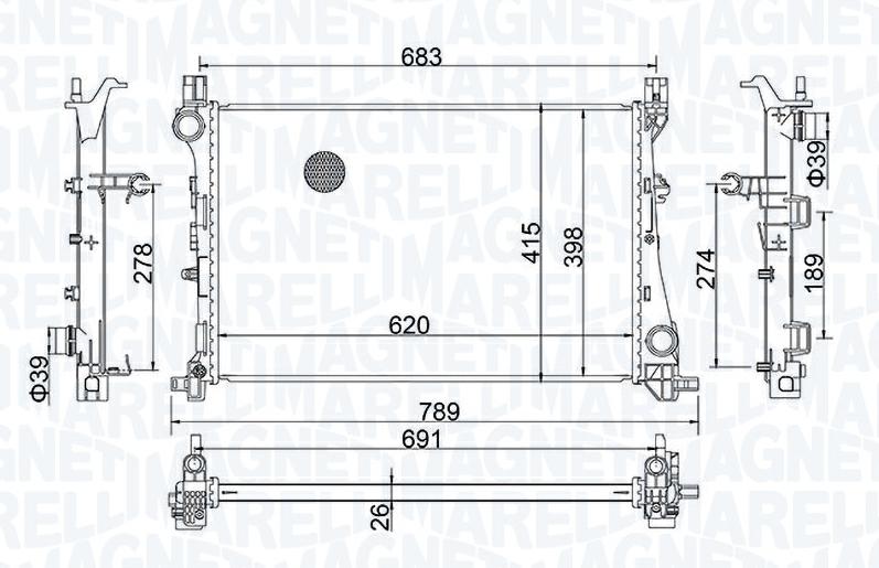 Articolo 8CFPY - RADIATORE FIAT 500L (351_ 352_)