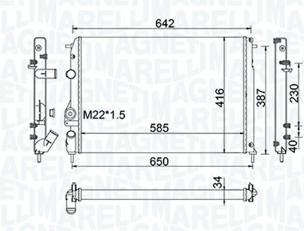 Articolo CDP2F - RADIATORE RENAULT SCÃNIC I  (JA0/1, FA0
