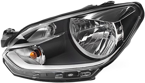 Articolo D88S8 - FARO SX H4 C/MOT EL VW UP 01/12> PARAB NERA C/BORDO CROM