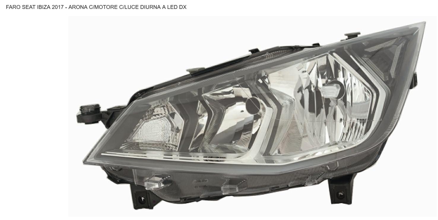 Articolo TKKZ9 - FARO DX C/MOTOR ELETTRC/DRL A LED SEAT IBIZA 01/17>