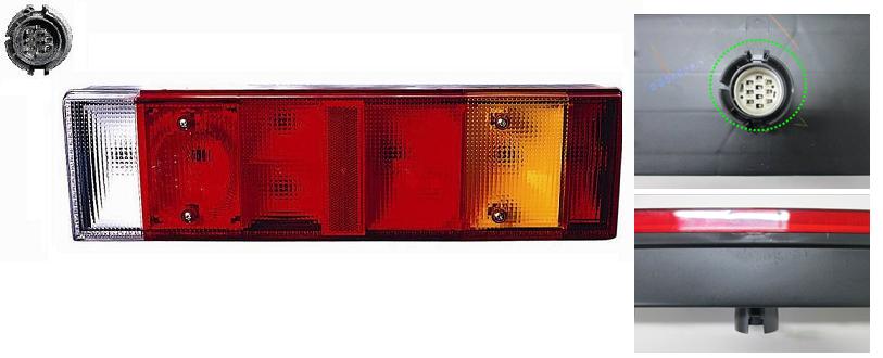 Articolo Z0QRV - FANALE P/SX IVECO EUROCARGO 03> STRALIS 02> CON LUCE TARGA